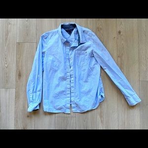 Medium Tommy Hilfiger Blue stripe button up shirt